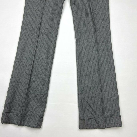 Worth Stripe Nona Pants Wool Blend Lined Zip Closure Flat Front Gray Women 4 NWT - Picture 6 of 9